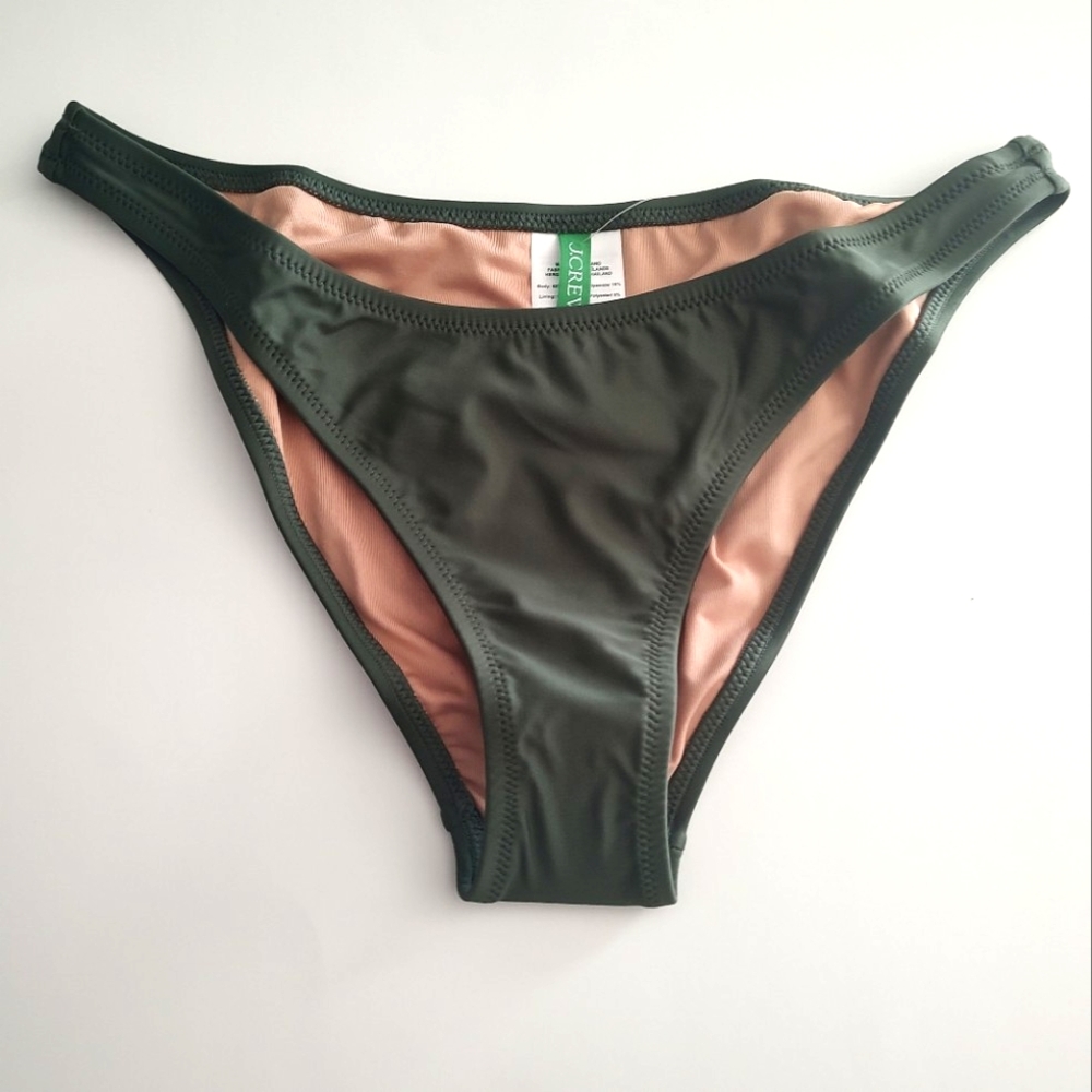 J Crew Women's Olive Green Bikini Bottom Size S, NWT
